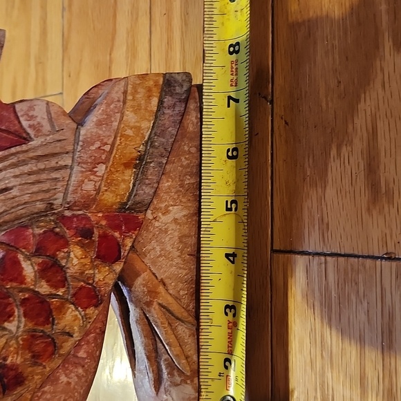 Hand Carved Made In Jamaica Rooster Sculpture - Picture 15 of 16